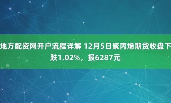 地方配资网开户流程详解 12月5日聚丙烯期货收盘下跌1.02%，报6287元
